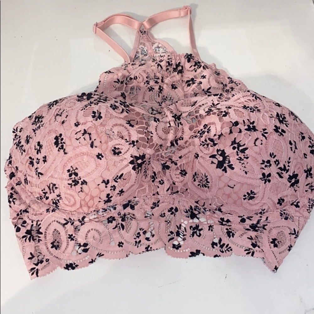 NWOT PINK Halter Neck Bralette NEVER WORN
